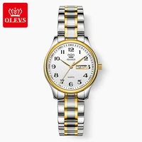 olevs elegant women quartz watch luxury ladies fashion brand wristwatch stainless steel waterproof gift for female girlfriend