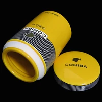 COHIBA Professional Ceramic Travel Cigar Tube Jar 5-10 Fingers Humidor Box Home&Office Cigar Classic Humidors