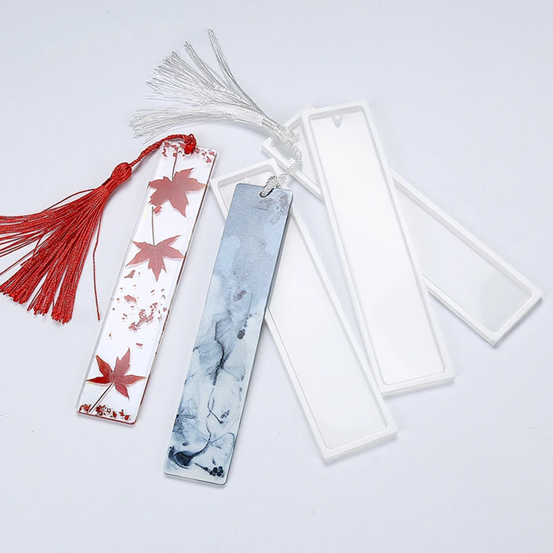 2Pcs Rectangle Silicone Bookmark Mold DIY Mould Making Resin Jewelry Craft Transparent |