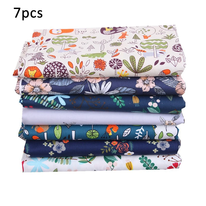 

6Pcs/7Pcs Multi Purpose DIY Handmade Nordic Style Flower Pattern Cotton for Household Sewing Supplies Nice Gift Patchwork Cloth