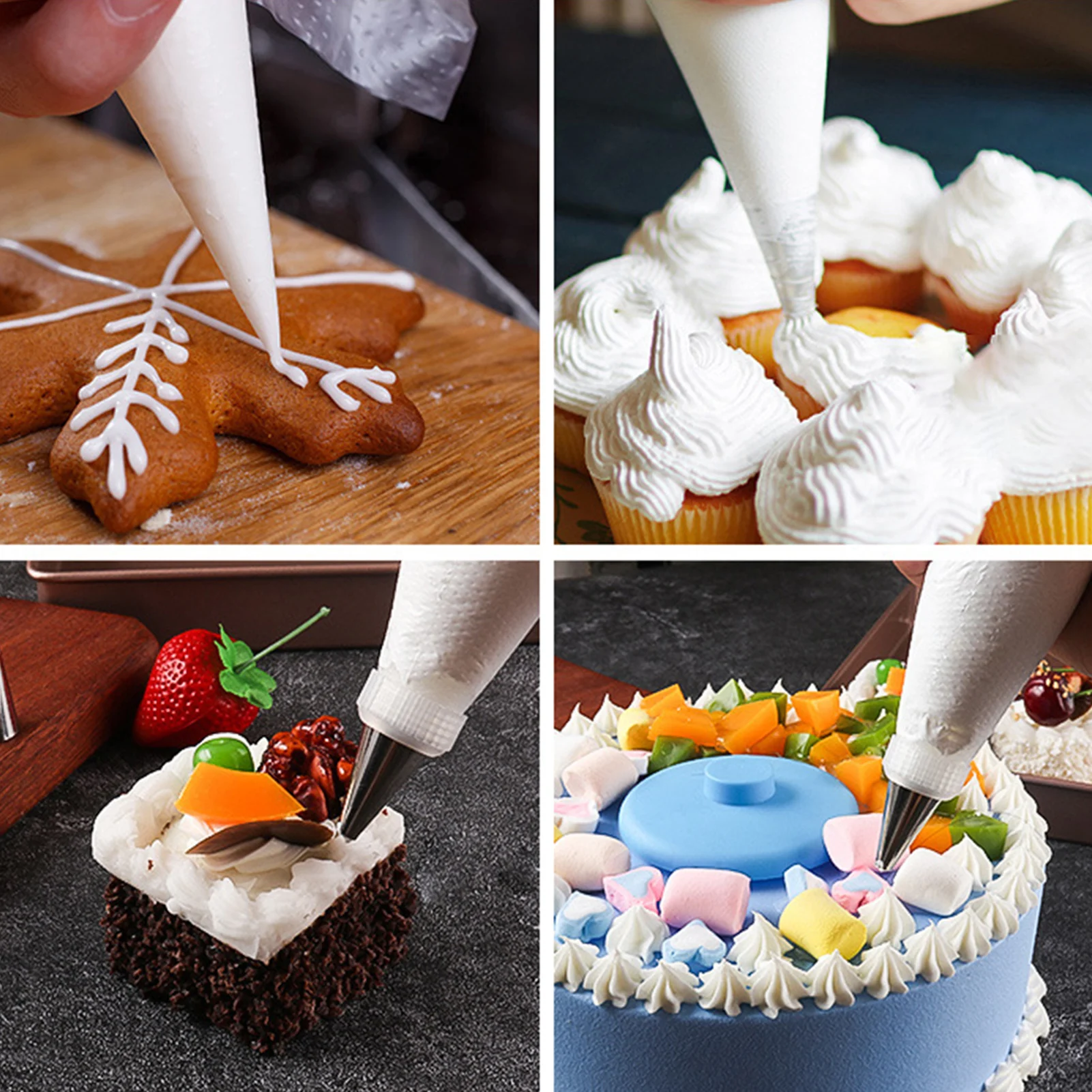 

137pcs Cake Scraper Cake Turntable Decorating Mouth Pastry Bags Baking Tools Cake Decorating Tools Tableware Kitchen Cake Tools