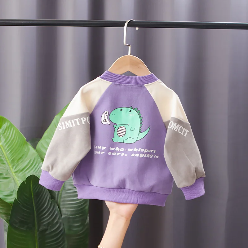 

Новинка, весенне-осеннее пальто с мультяшным рисунком, одежда для маленьких девочек и мальчиков, хлопковая верхняя одежда, детский модный к...