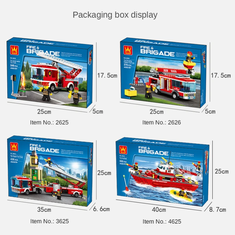 

Child Assemble DIY Toys Small Building Blocks Urban Disaster Relief Rescue Maritime Fire Truck Series Boy Cool Christmas Gift