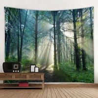 woods landscape tapestry art blanket curtain hanging home bedroom living room decoration