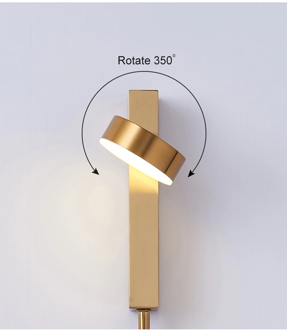 

Modern design of ouyangchen lighting LED indoor wall lamp rotary dimming switch LED wall hanging decorative wall lamp living roo