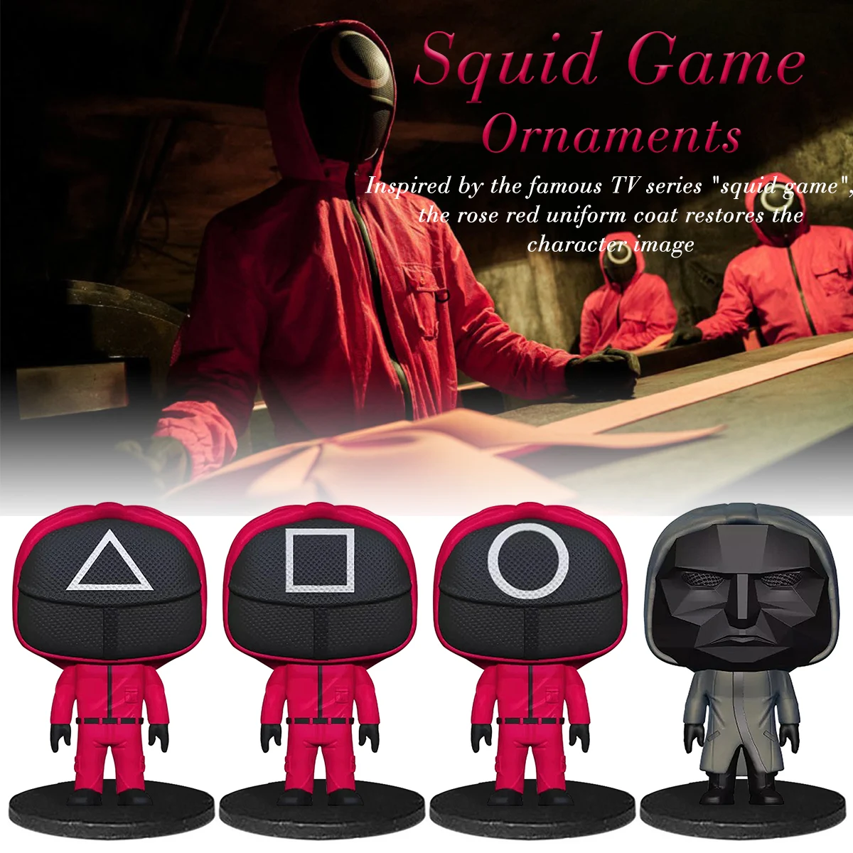 

Squid game costume figure Resin Doll Ornaments Hand-made Doll Collection Decoration Model Network Game for Home Decor Toys Gift