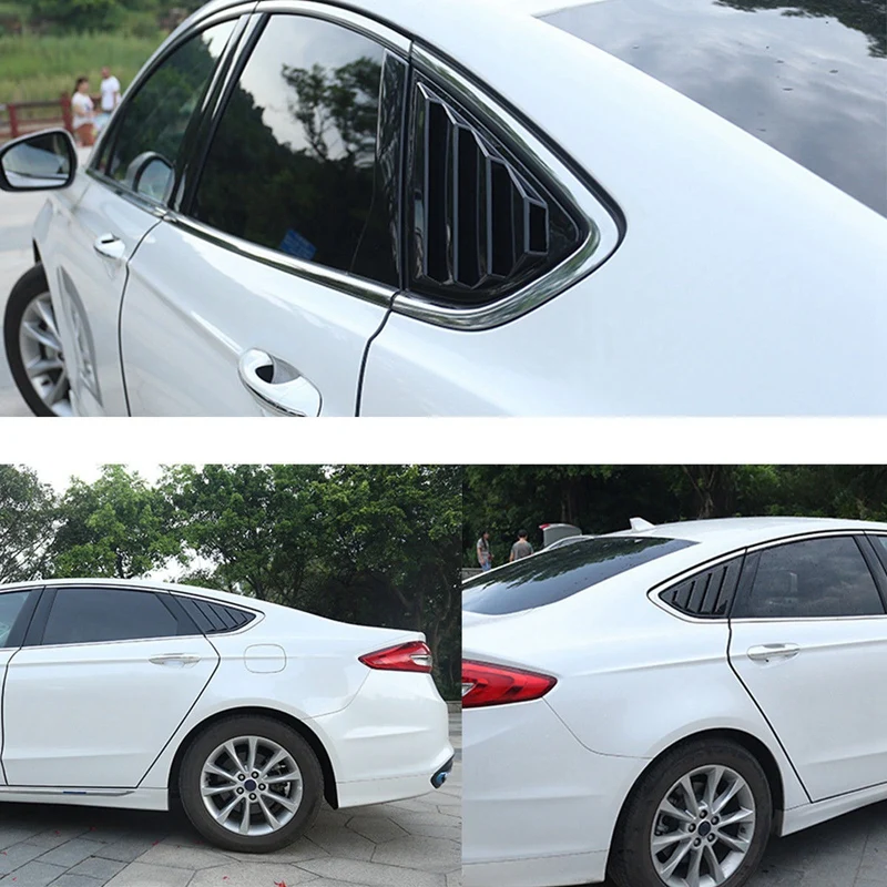 1 пара глянцевых черных накладок на боковые окна Солнцезащитный чехол для Ford Fusion