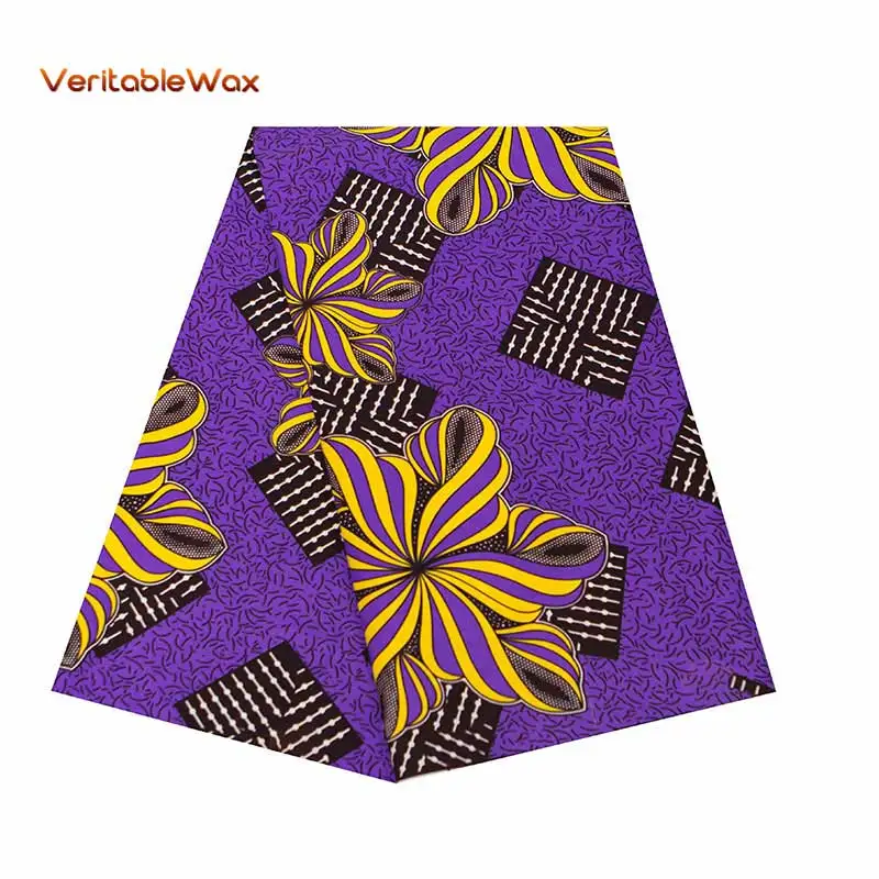 

Veritablewax Ankara African Polyester Wax Print Fabric Binta Real Wax High Quality 6 Yards African Fabric For Party Dress FP6334