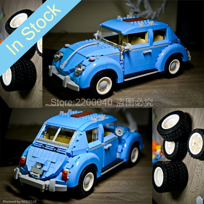 Самая низкая цена Volkswagen T1 Camper Van James Bond Aston Martin DB5 Forded Mustanged строительные блоки кирпичи игрушки