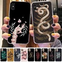 yinuoda snake flower phone case for iphone 11 12 13 mini pro xs max 8 7 6 6s plus x 5s se 2020 xr case