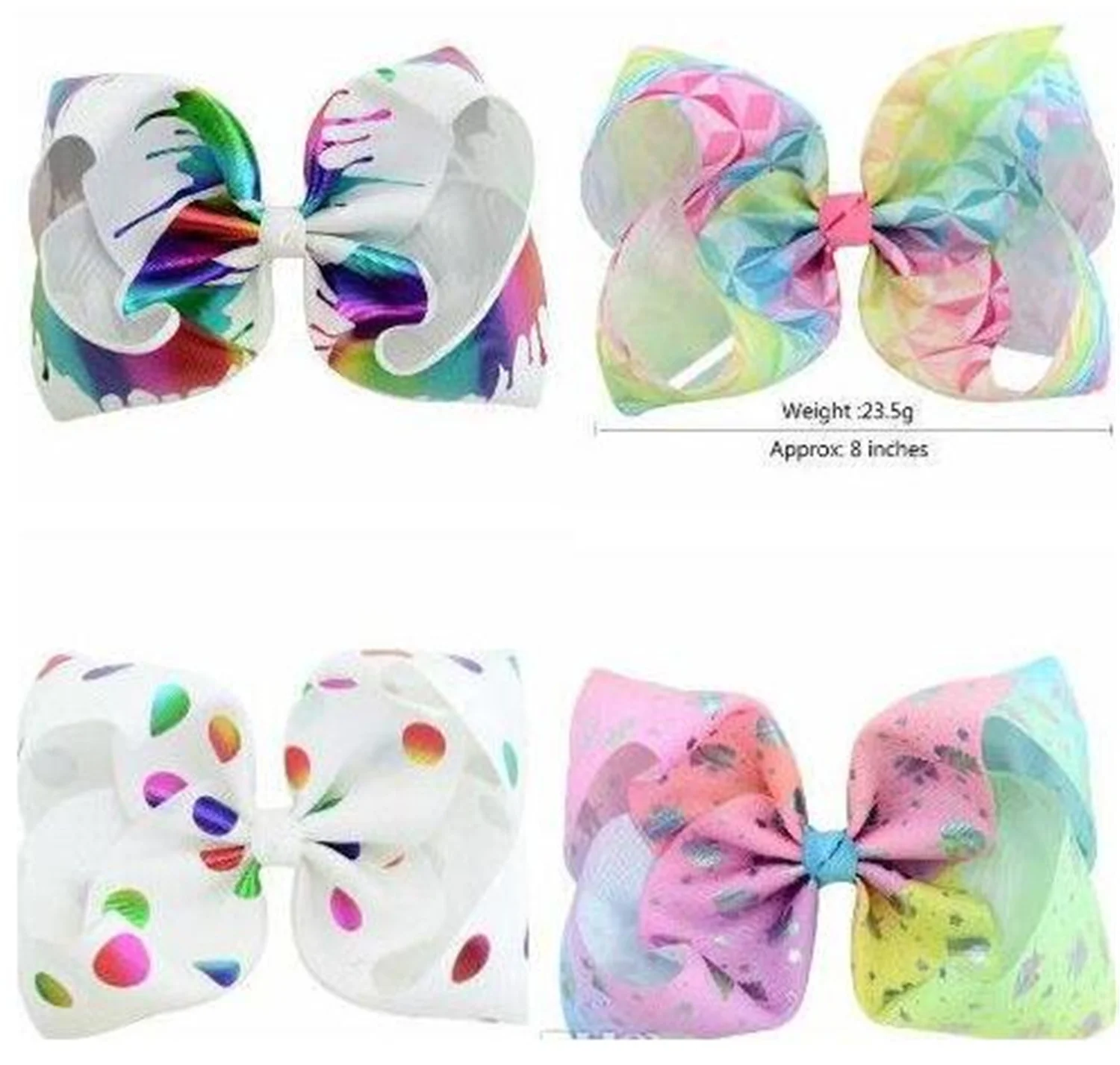 

8INCH Hair Bow Hairgrip Barrette WOMEN Grosgrain Ribbon Bowknot Hairpin Headwear For Baby Girl Hair Accessories Drop shipping