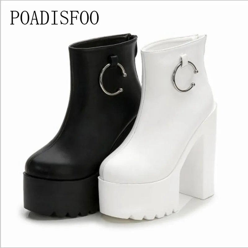 Женские ботильоны на очень высоком каблуке 14 5 см с круглым носком | Обувь