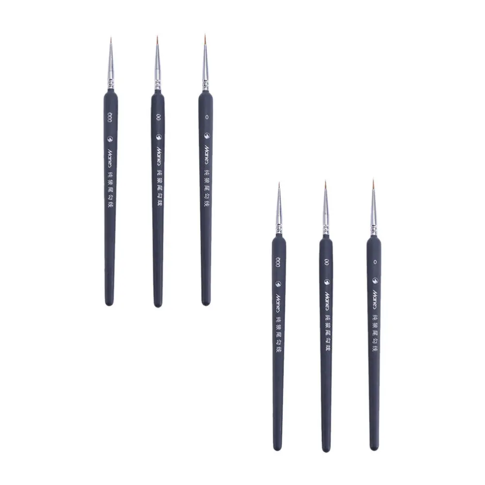 

6pcs Detail Paint Brushes Watercolor Painting Pens Oil Painting Brushes