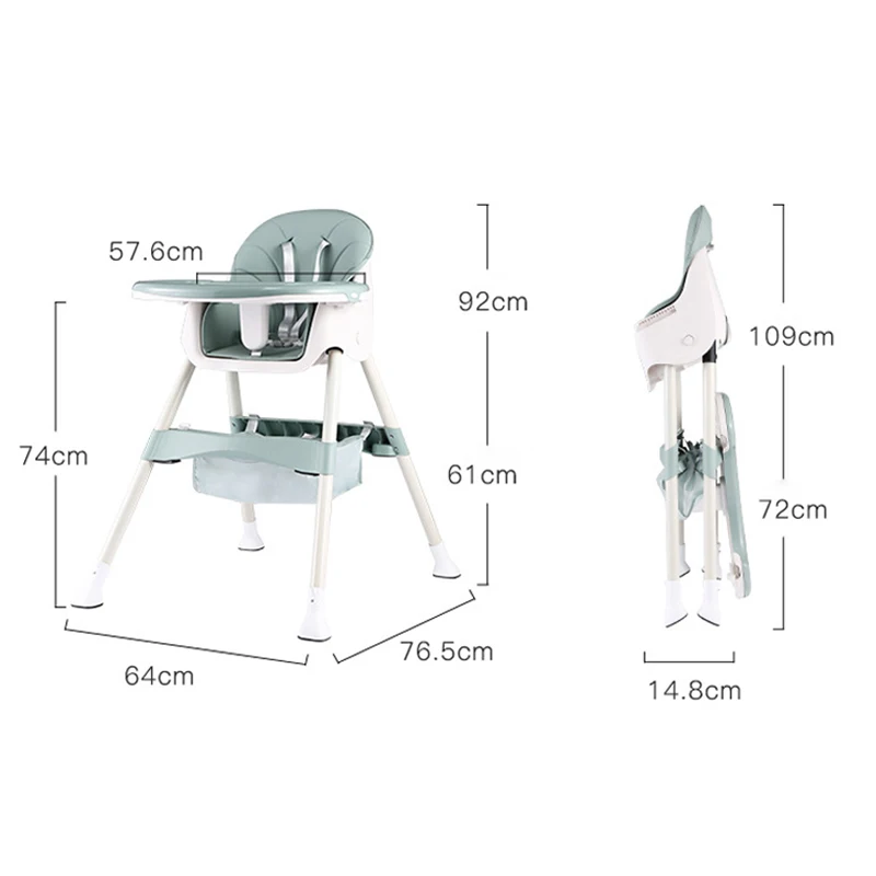 Стул детский высокий складной для кормления новорожденных детское