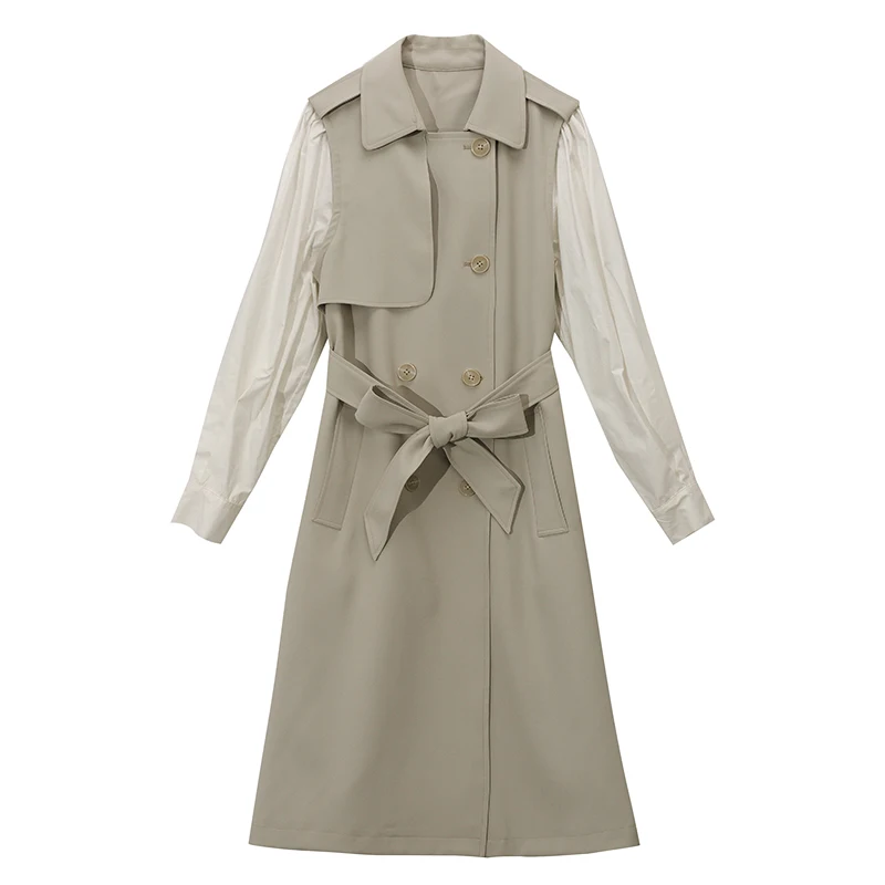 Куртка-ветровка женская длинная осень 2021 |