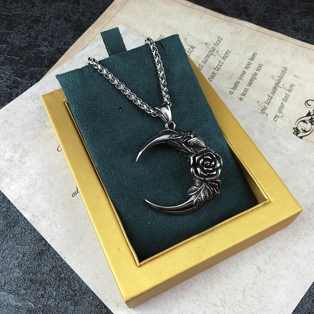 Ожерелье цепочка из нержавеющей стали в стиле ретро панк и готика для женщин