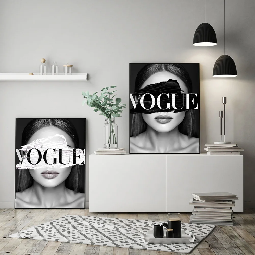 

Canvas Painting Fashion Girl Portrait Nordic Wall Pop Art COCO Poster Prints Vogue Decoration Picture For Living Room Decorative