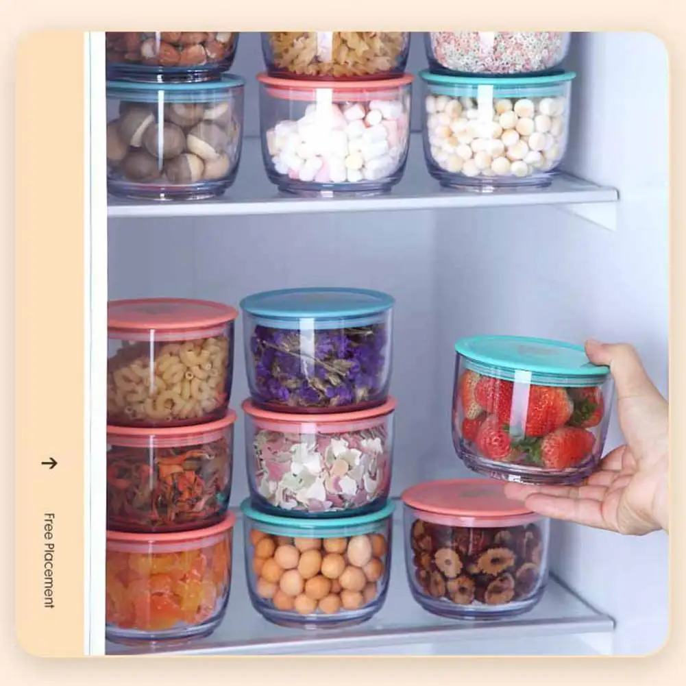 3Pcs/Set 330ml Food Sealed Tank Stackable Transparent Multi-Layer Leak-proof for Home Glass Storage Jar | Дом и сад