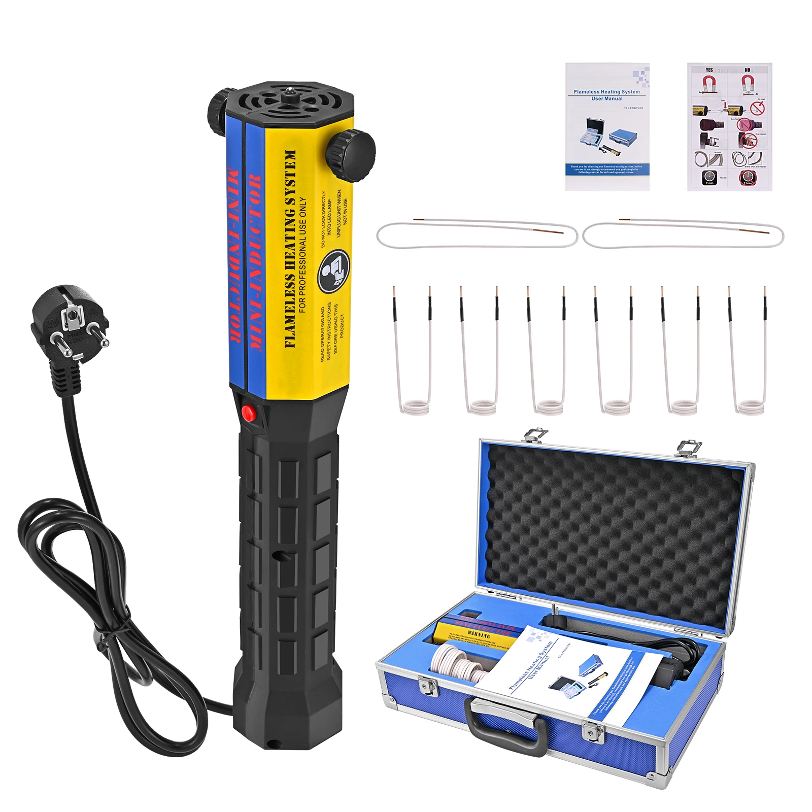 

110V 220V 1000W Magnetic Induction Heater Bolt Heat Remover Heating Element For Heating Nuts Gears Bearings With 8 Coils Box