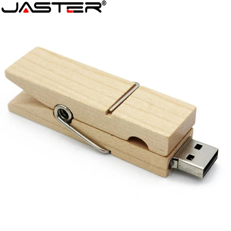 USB-флеш-накопитель JASTER с деревянным зажимом 4-128 ГБ | Компьютеры и офис