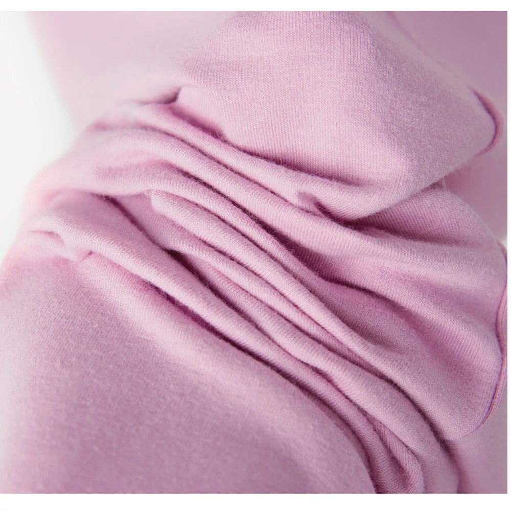 

Cotton Pure Color Simple Over-The-Knee Dress Early Spring New Round Neck Slim Short-Sleeved Long Skirt