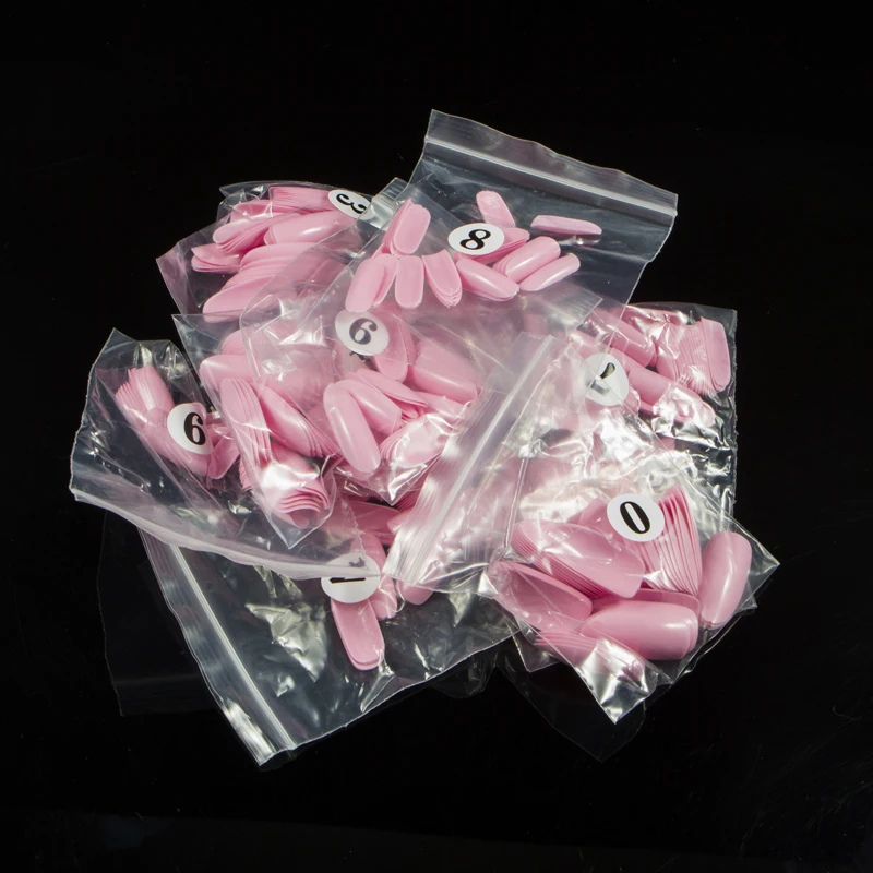 TKGOES 500 шт. овальные натуральные цвета накладные акриловые Типсы для ногтей УФ