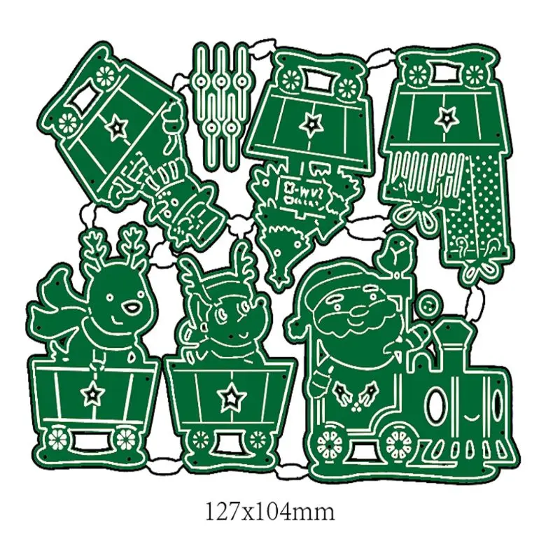 Рождественский автомобиль металлический трафарет для резки Сделай Сам