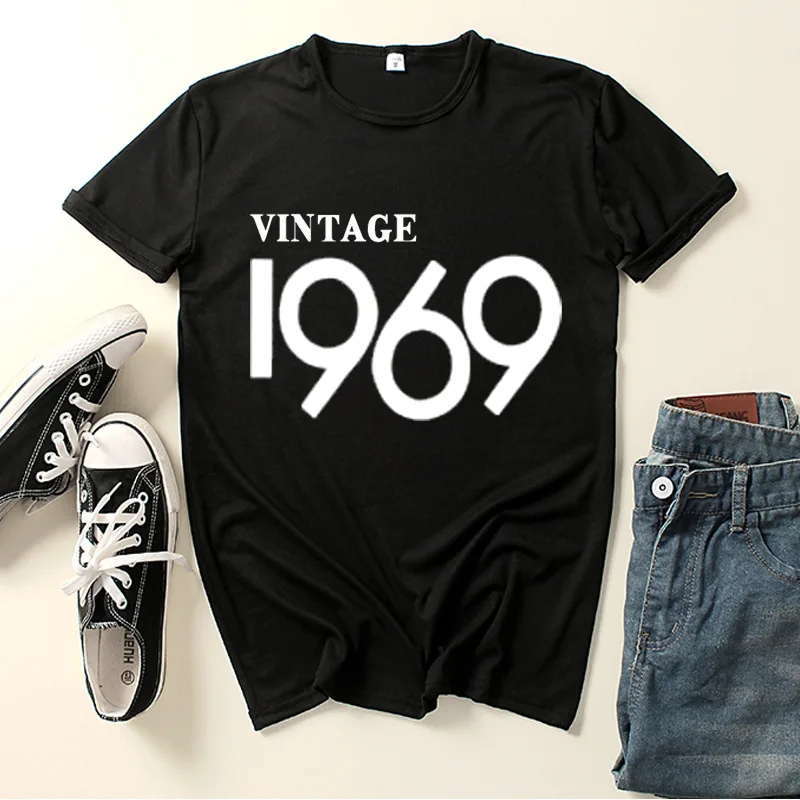 

Vintage 1969 1971 Letter Print Women T Shirt Short Sleeve ONeck Loose Women Tshirt Ladies Tee Shirt Tops Clothes Camisetas Mujer
