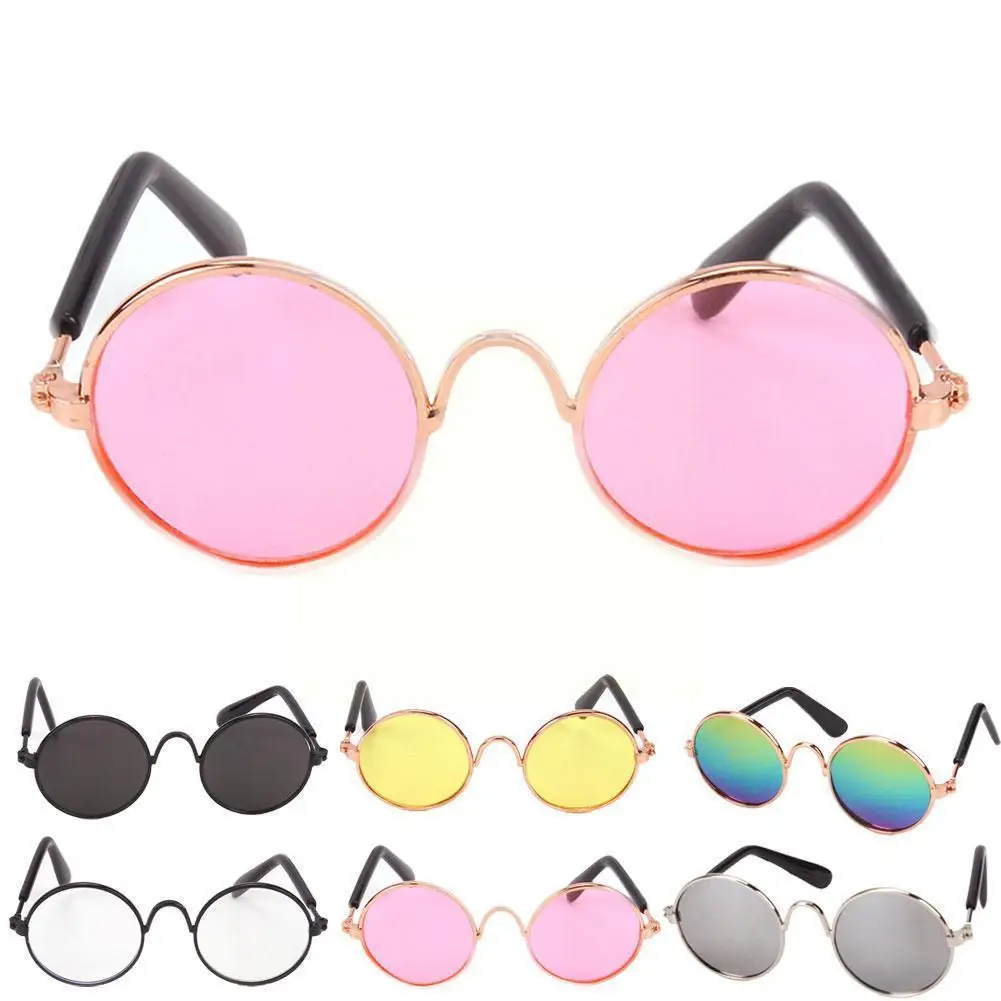 

18 ''кукольная круглая оправа, прозрачные линзы, очки, оправа для глаз, круглые очки для кукол, модные аксессуары для глаз E9C9