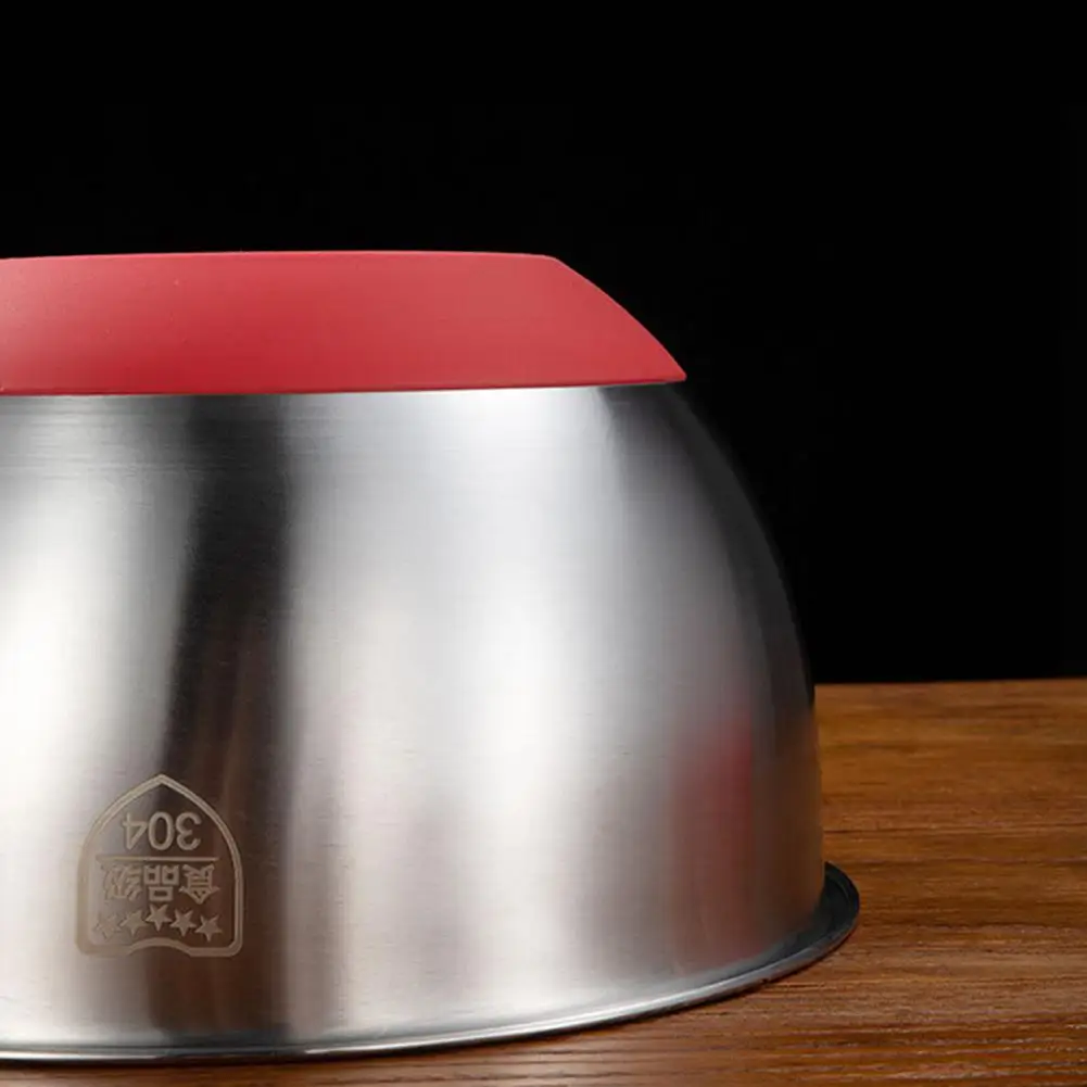 Миска из нержавеющей стали с ручкой для взбивания яиц фруктовый салат