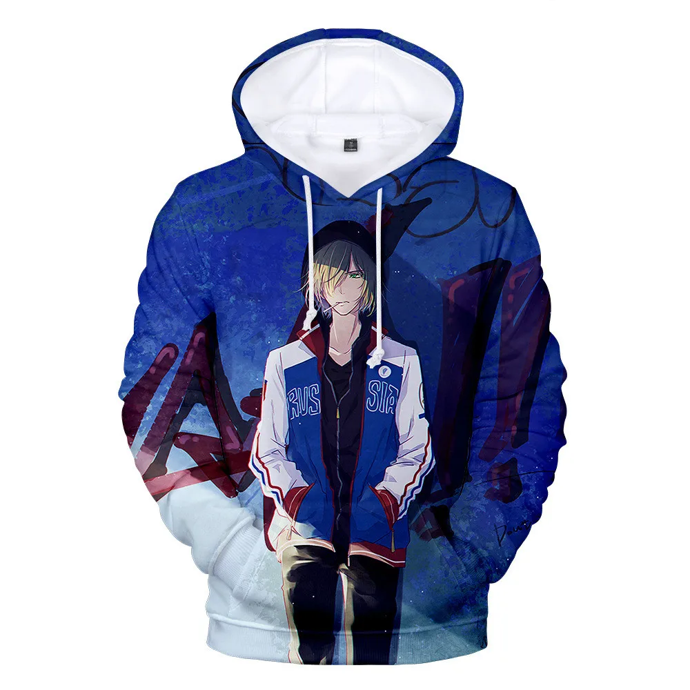 

Худи с 3D принтом аниме YURI on ICE, мужская и женская модная толстовка, Спортивный Повседневный пуловер с капюшоном, топы в стиле Харадзюку, хип-х...
