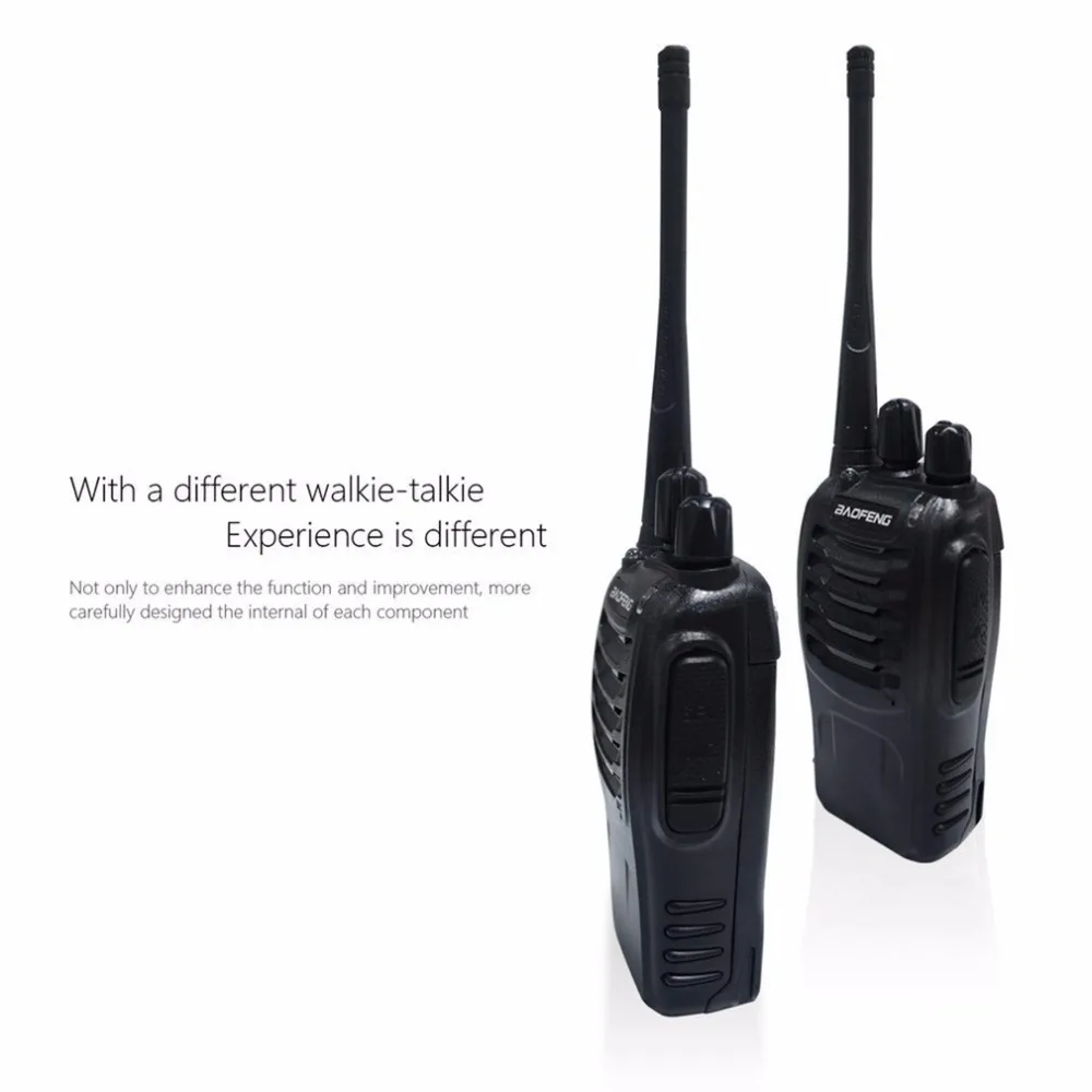 BF-888S 2 PCS VHF/UHF portable FM Transceiver Rechargeable Walkie talkie Two Senses 5W 2-way ham radio comunicador EUplu