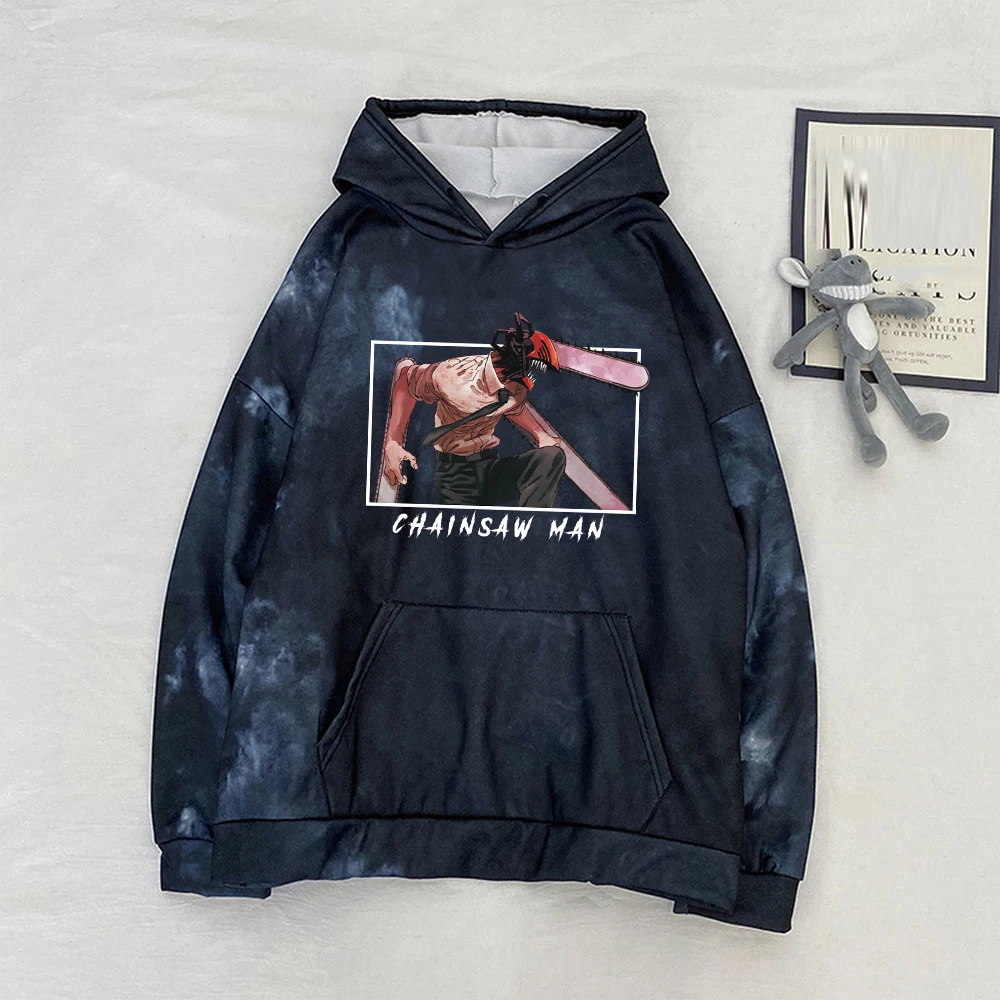 

Толстовка мужская в стиле Харадзюку с принтом бензопилы, новинка 2021, толстовка в стиле аниме Denji, мужской зимний Повседневный пуловер, уличн...