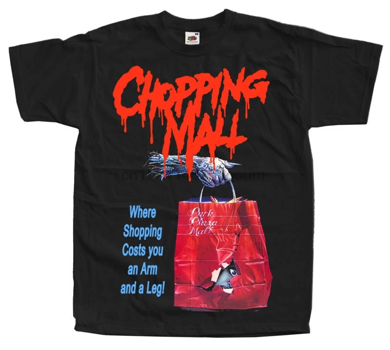 Chropping Mall V1 фильм черная футболка Все Размеры S 5Xl|Мужские футболки| |