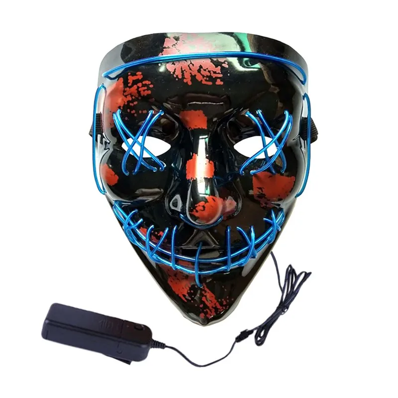 Halloween LED Mask - Funny Light-Up Masks for the Purge Election Year - Perfect Festival Cosplay Costume Supplies - Party Masks that Glow in the Dark image 4