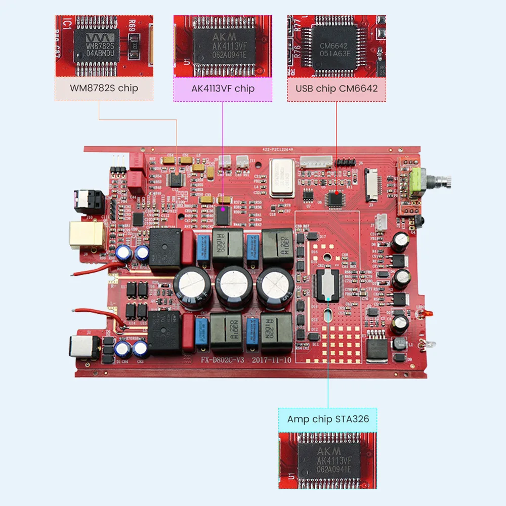 FX Audio D802C PRO усилители Bluetooth 80 Вт * 2 Цифровой усилитель звука с поддержкой APTX NFC