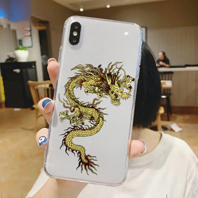 

dragon chinese cool Phone Case Transparent soft For iphone 5 5s 5c se 6 6s 7 8 11 12 plus mini x xs xr pro max