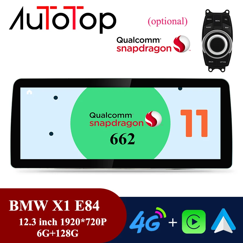 

AUTOTOP 12.3" Android 11 Car Multimedia Player GPS Navi For BMW X1 E84 2009-2015 CIC iDrive Car Stereo Audio BT Wi-Fi 1920*720P