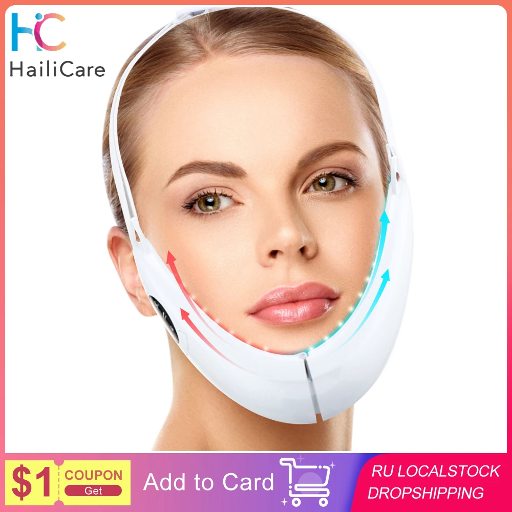 

Face Lifter V-Line Up Face Lifting Belt Face Massager Device 5 Modes LED Photon Therapy Slimming Vibration V Face Massage Care
