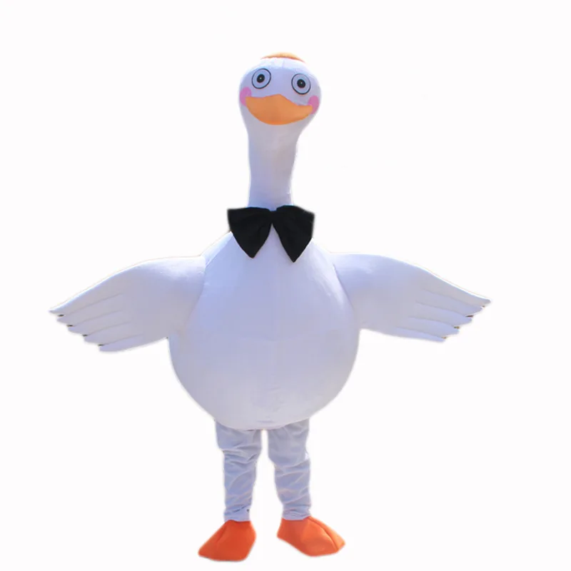 

Cute Big White Goose Cosplay Costume for Adult Animal Mascot Fursuit Ad Promotion Walking Cartoon Goose Performance Clothing