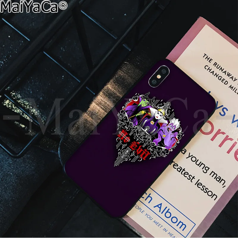 MaiYaCa ведьма малефисент черный ТПУ мягкий резиновый чехол для телефона iPhone X XS MAX 6 6s 7 7plus 8 8Plus 5 5S SE XR