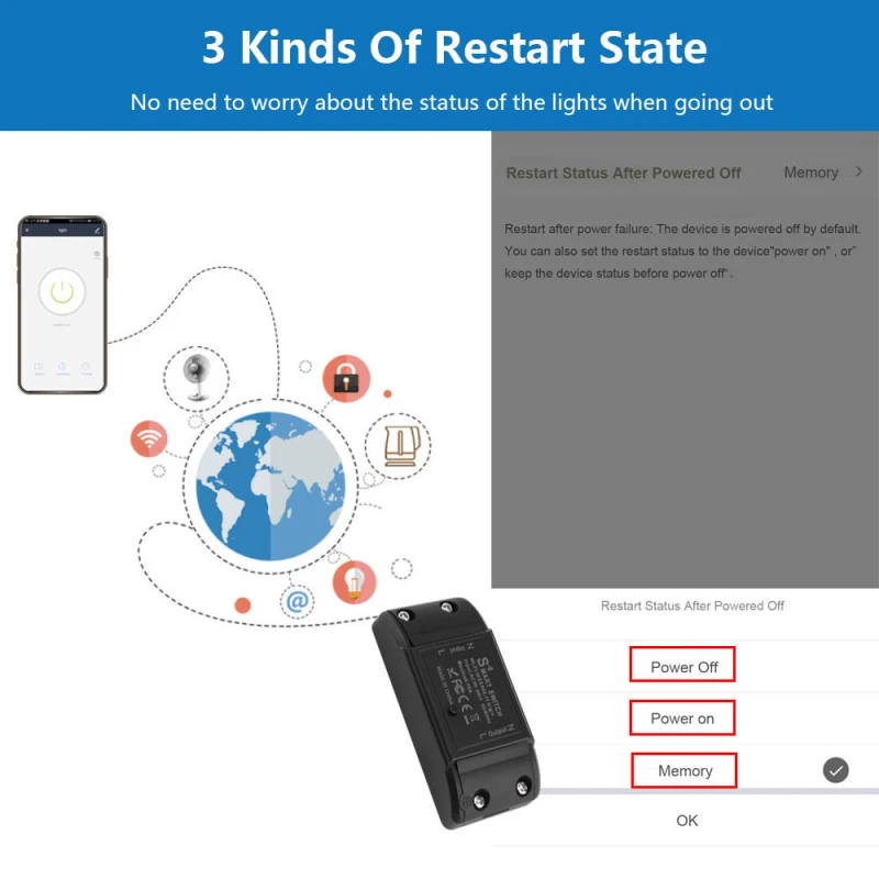 

Tuya WiFi Smart Light Switch Universal Breaker Timer Smart Life APP Wireless Switch Module Voice Control Work With Alexa GoolHom