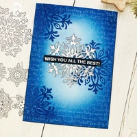 alinacutle metal cutting die cut 5pc winter snowflakes scrapbooking paper craft handmade album card template pounch