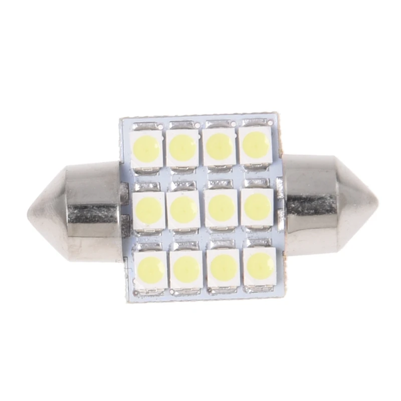 1 2 шт. DC12V Белый 12 светодиодный лампочка для автомобиля: 10 торпедных ламп 31 мм и C5W 36