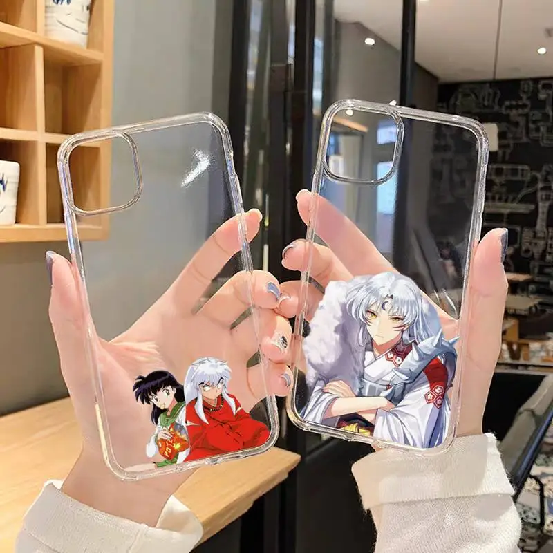 

InuYasha Sesshomaru Kagome anime Phone Case For iphone 13 12 11 8 7 plus mini x xs xr pro max Transparent soft