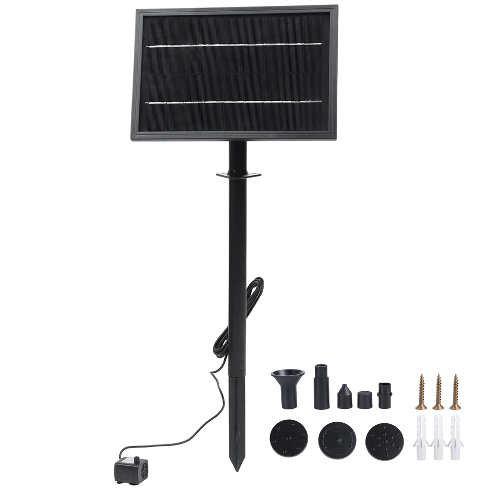 

DC 4.5-10V 9V 8W Garden Solar-Power Floating Water Fountain Pump Panel Kit Waterscape Decoration