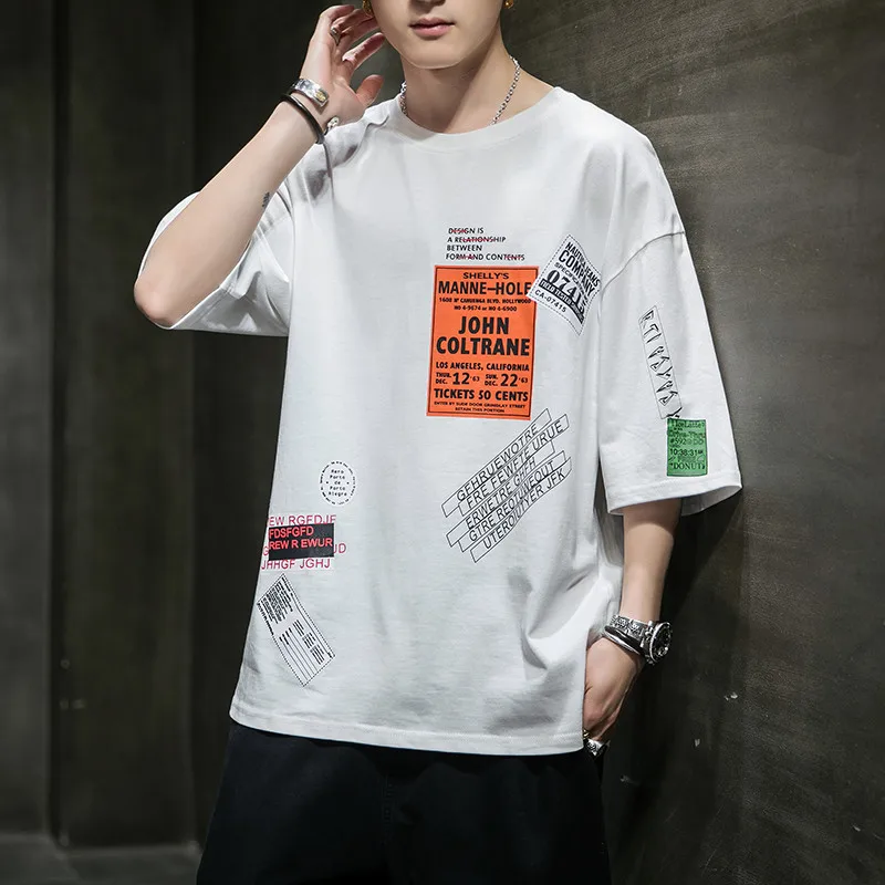 Новинка лета 2020 Стильная мужская футболка с коротким рукавом Базовая