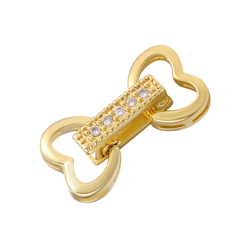 Gold Juya DIY натуральный камень жемчуг бижутерия ручной работы компоненты золото/серебро застежка замок застежки аксессуары - Цвет: Gold