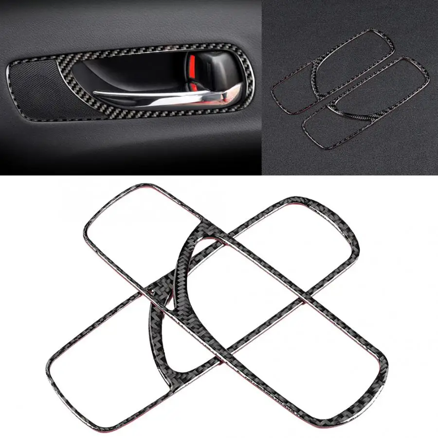 Car Rear Door Handle Cover Trim Sticker Fits for lexus IS250 300 350C2006 2007 2008 2009 2010 2011 2012 Carbon Fiber