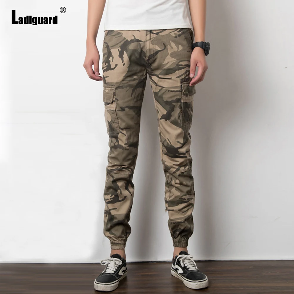 

Ladiguard Plus Size Men Fashion Camouflage Pants Male Latest Autumn Biker Slim Trouser 2021 All-Match Simple Outdoor Casual Pant